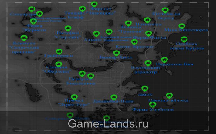 Fallout 4  карта поселения