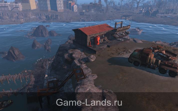 Коттедж на берегу в Fallout 4