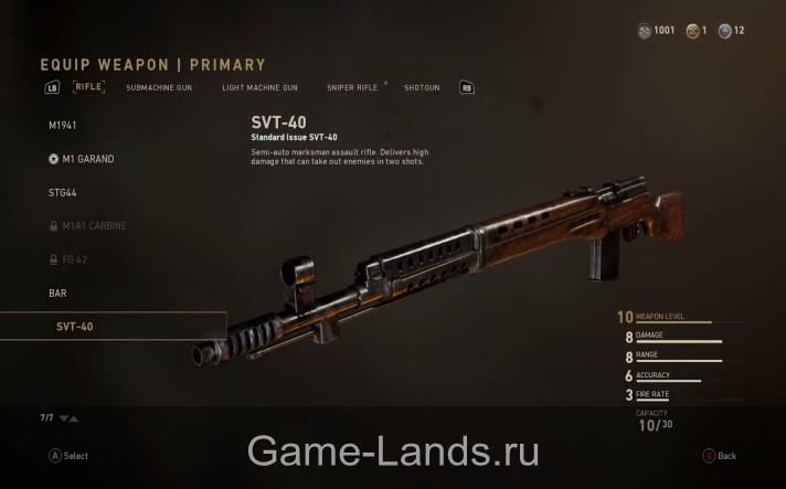 СВТ-40 Call of Duty: WWII