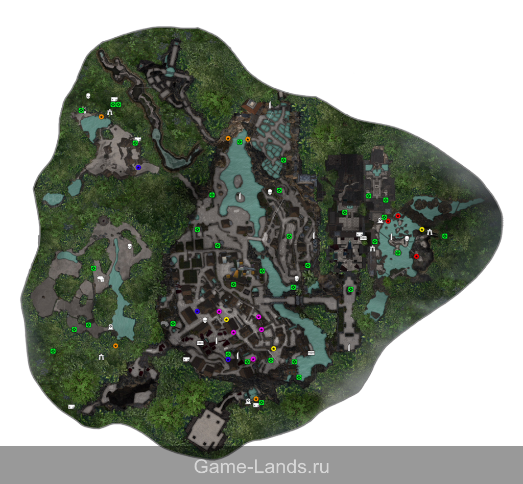 Карта Тайный город и предметы